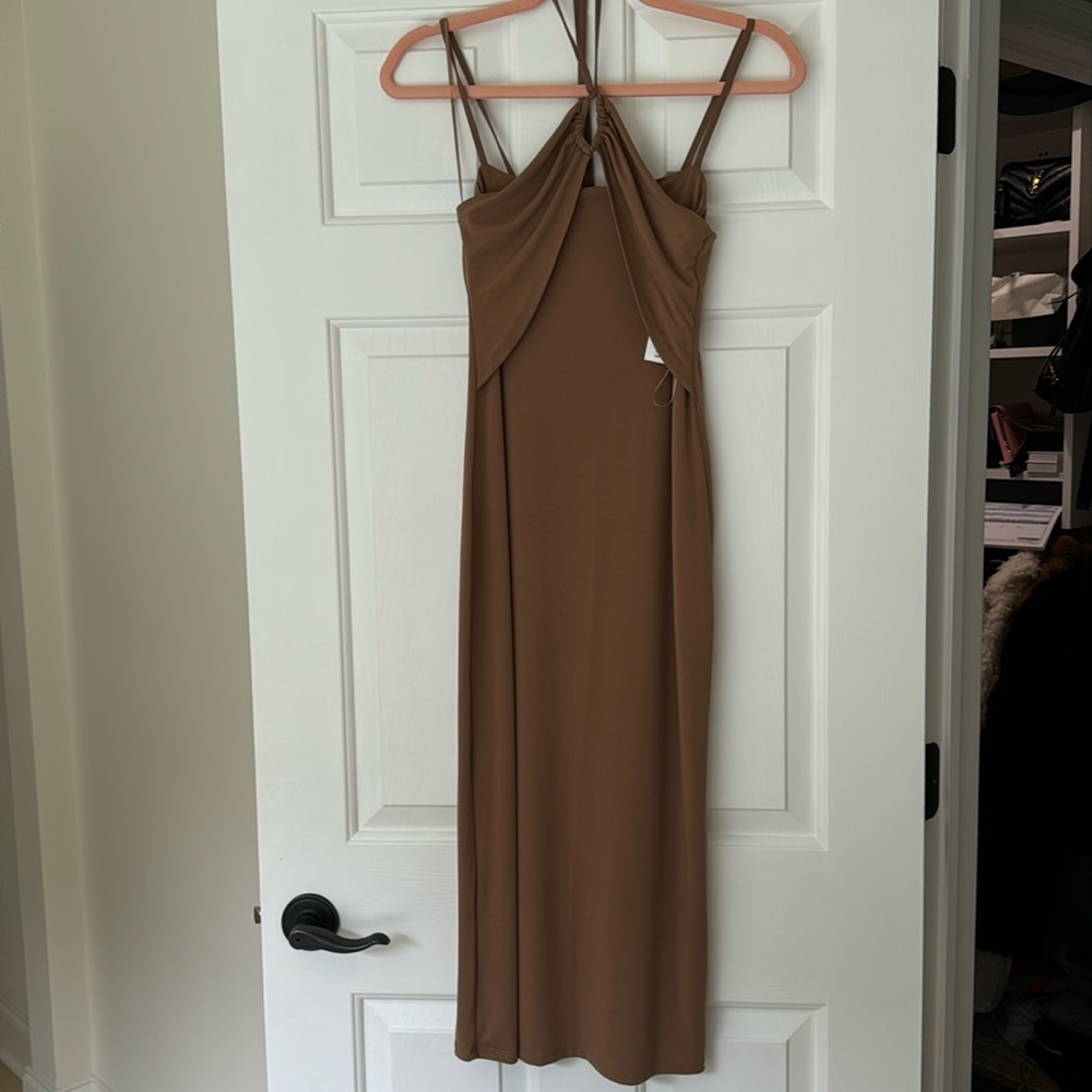 Abercrombie Slinky Keyhole Halter Dress
